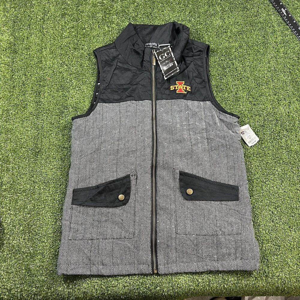 Iowa State Women’s Gilet Vest Medium Zip Up Cyclones Basketball Football Gameday